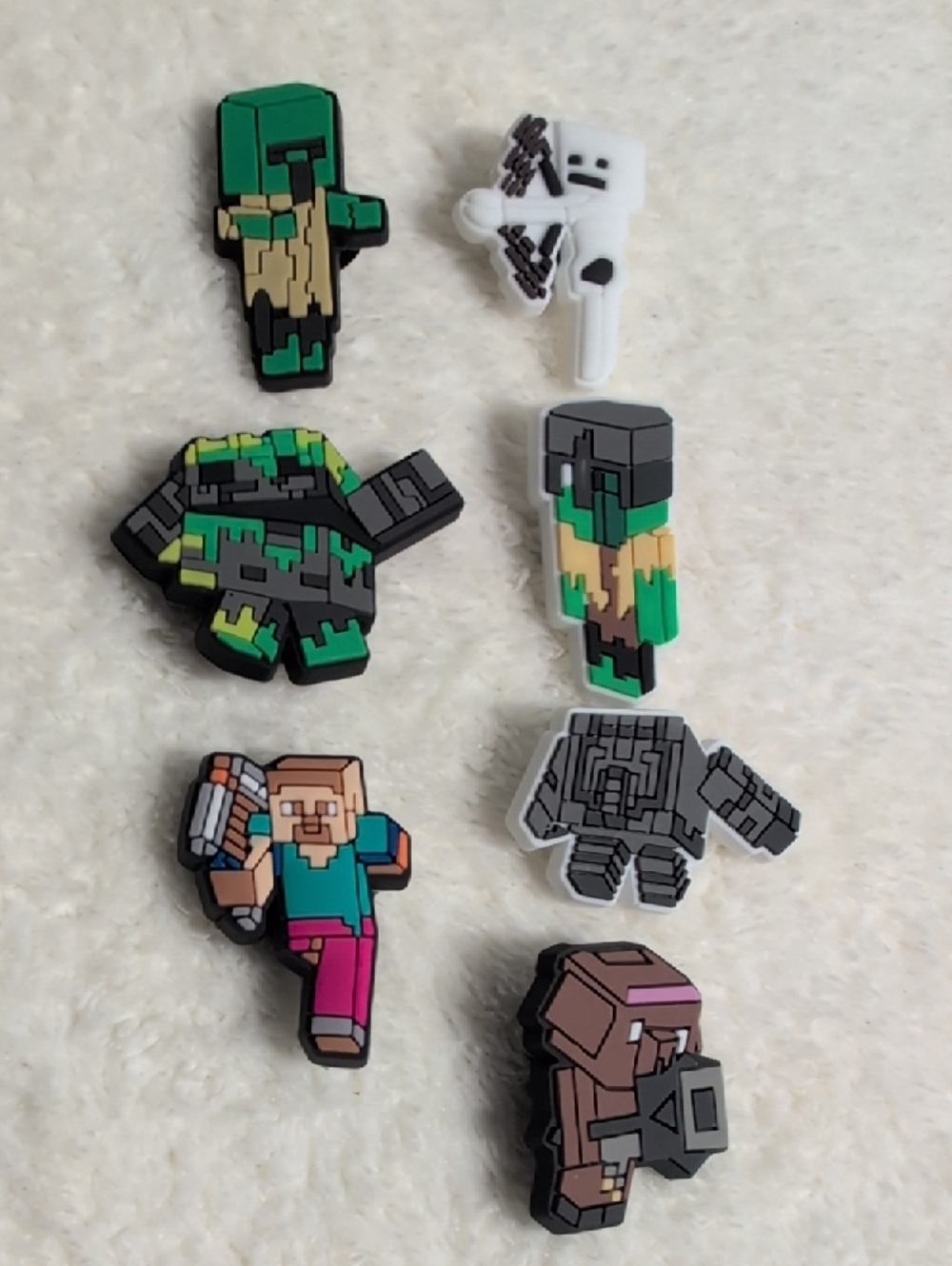 Minecraft Character Jibbitz Set -Crocs Or Shoe Charms  Multicolor